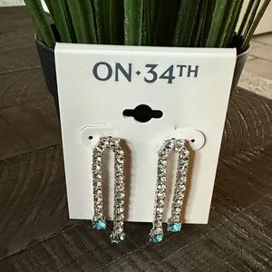 ON 34th Silver and Blue Dangle Earrings - Absolutely Stunning!